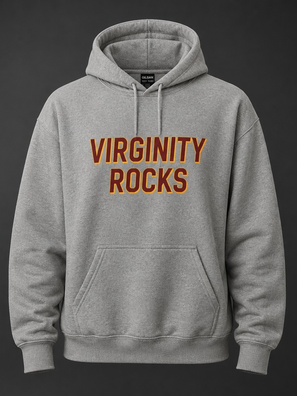 Danny Duncan Virginity Rocks Grey Hoodie Mens Large 24x25 50/50 Pullover 5075